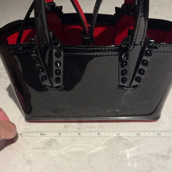 Christian Louboutin Black and Red Women's Handbag - Picture 13 of 14
